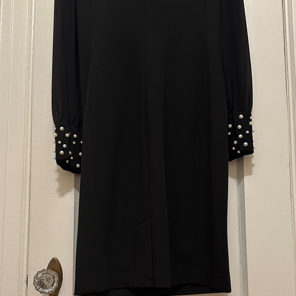 Karl Lagerfeld Black Dress with Pearl Cuff Details - Picture 9 of 11